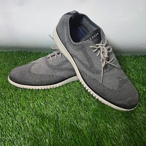 Cole Haan 12M Grey Zerogrand Stitchlite Wingtip Oxford Mens C27565